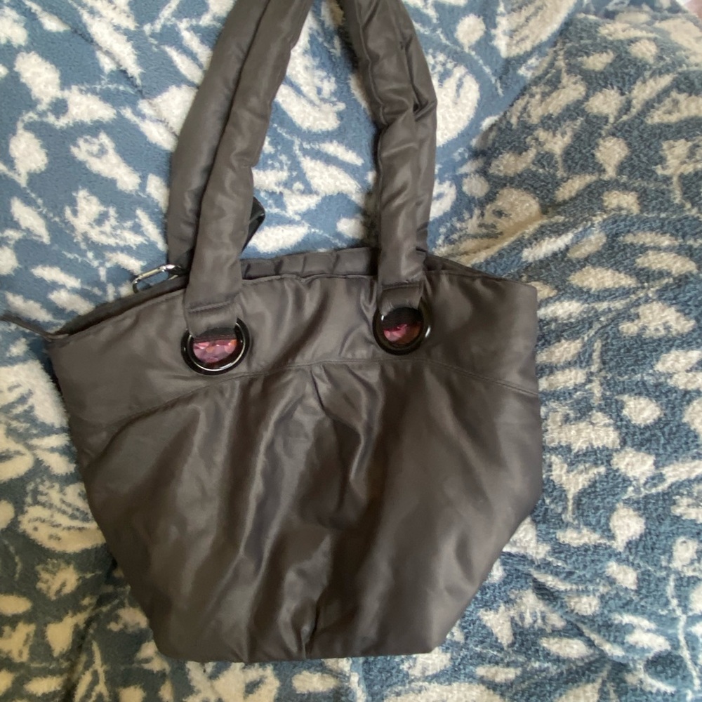 Gray soft  nylon Women's Tote Bag